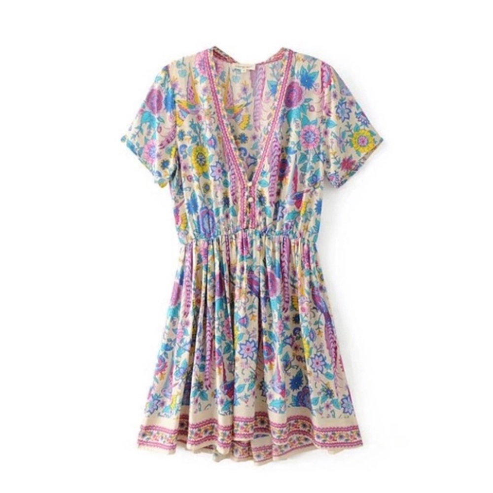 5⭐️Boho Gypsy floral dress - Picture 4 of 8